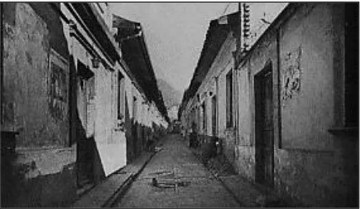 Ilustración 7. Pasaje en el barrio Las Cruces, Bogotá, 1917. Tomado de: 