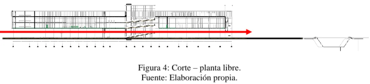 Figura 4: Corte – planta libre. 