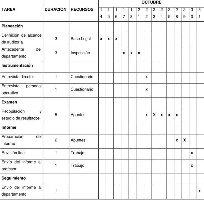 Tabla 1. Plan de Trabajo 