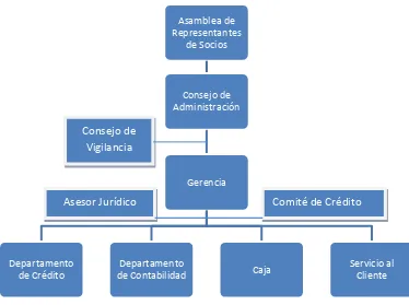 Figura  Nro. 3: Organigrama Funcional de la Cooperativa “CADECAT” 