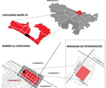 Figura 1. Localización general del sector en la ciudad  