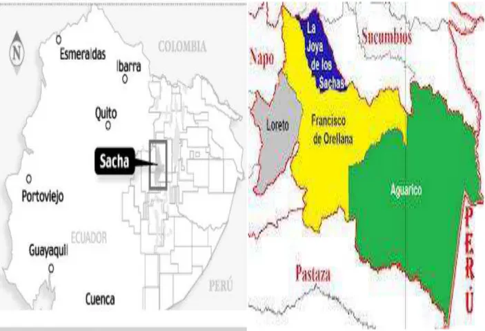 Figura 1. Ubicación Geográfica del Cantón La Joya de los Sachas  