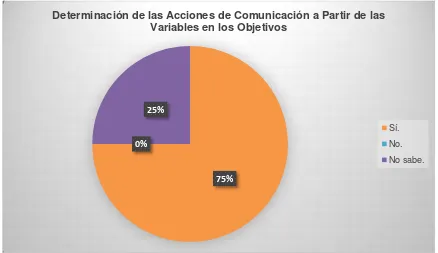 Figura 20: Determinación de las acciones de comunicación a partir de las variables en los objetivos