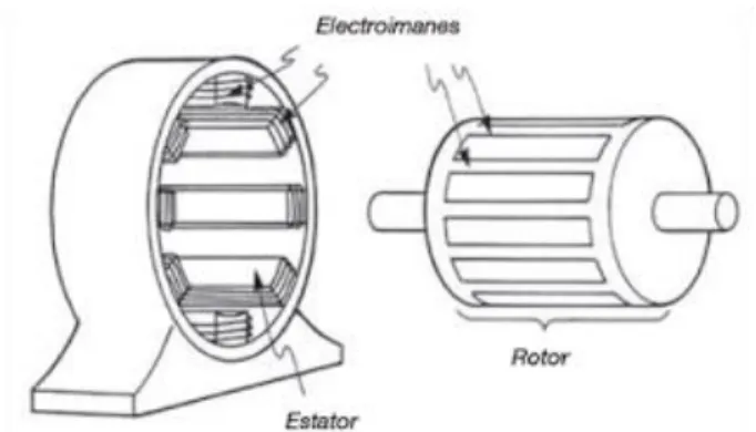 Figura 14   Estator y rotor motor DC 