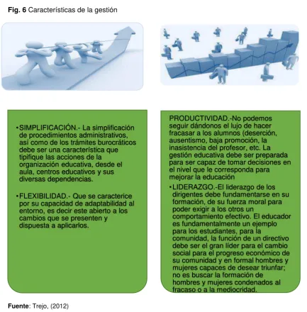 Fig. 6 Características de la gestión 