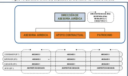 Figura 18: Estructura funcional y de puestos de la Dirección de Asesoría Jurídica 