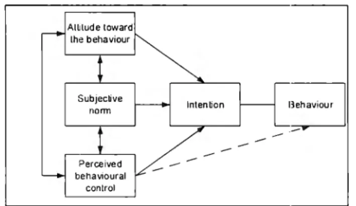 Figure 2.3 Theory of planned  behaviour. Adapted from  Ajzen (1991). 