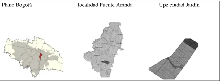 Figura 1.  Localización General. Fuente.  https://es.wikipedia.org/wiki/Puente_Aranda 