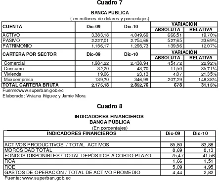 Cuadro 7 BANCA PÚBLICA