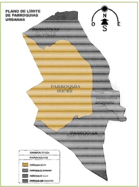 Figura  4.3: Parrooquias Urbanas de la Ciudad de Loja