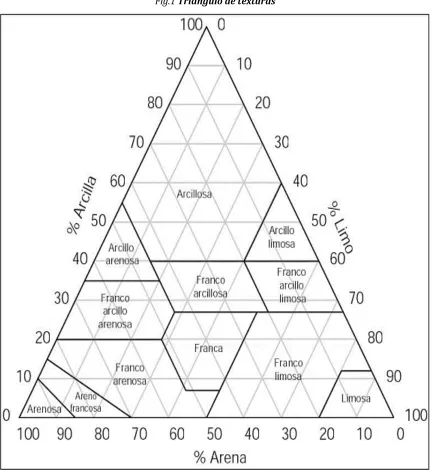 Fig.1 Triángulo de texturas 