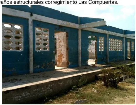 Figura 12. Daños estructurales corregimiento Las Compuertas. 