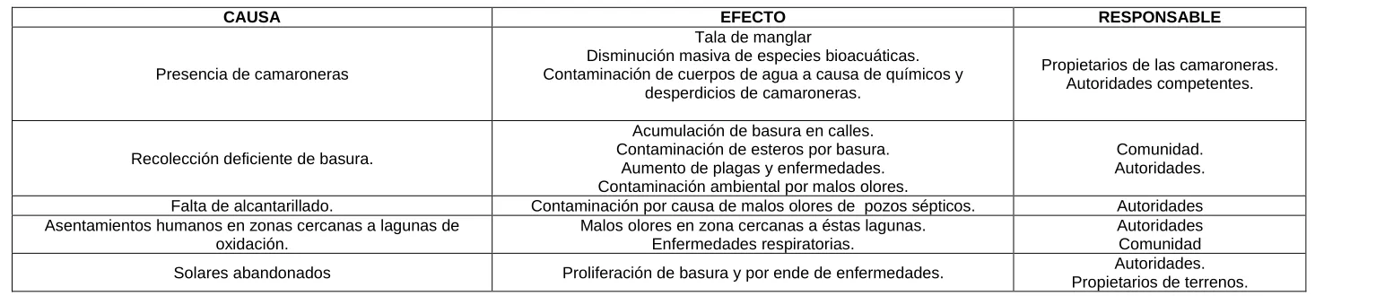 Tabla 11. Problemas ambientales prioritarios en Parroquia Hualtaco, según aplicación de talleres participativos