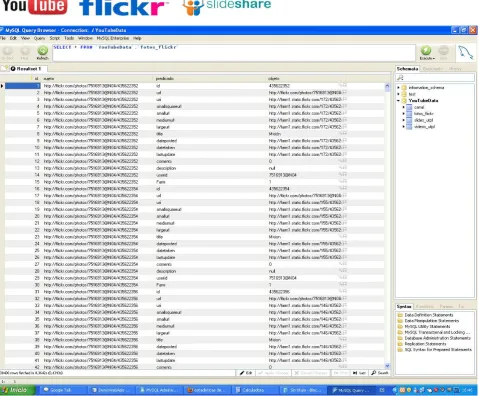 Figura 5: Base de Datos fotos_flickr