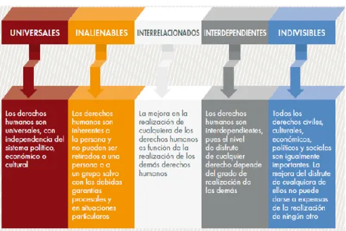 Gráfico 1 Características De  Los Derechos Humanos 