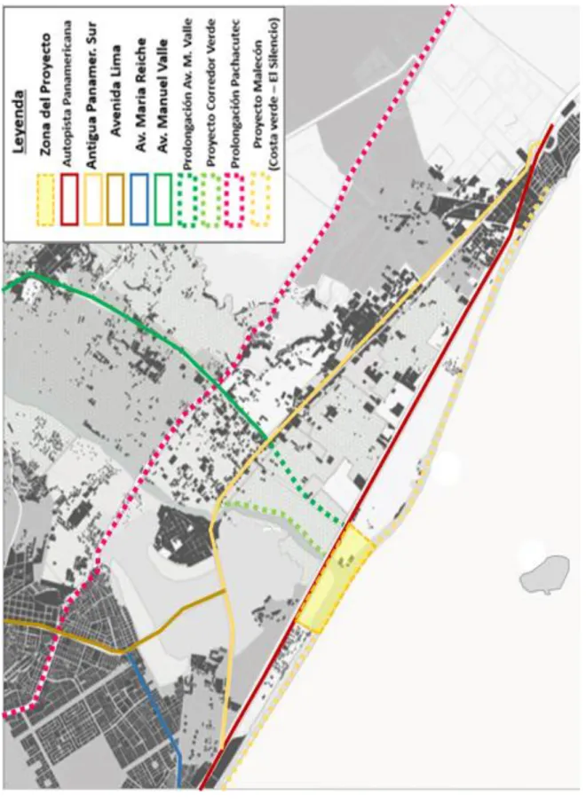 Ilustración 18. Mapa de Plan Vial del Proyecto integrado con Plan Vial de Plam 2035 Fuente 1