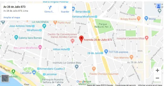 Figura 1: Mapa de Ubicación de MAPFRE PERÚ. 