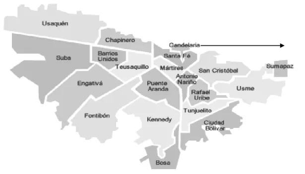 Figura 1   Ubicación de la localidad La Candelaria 