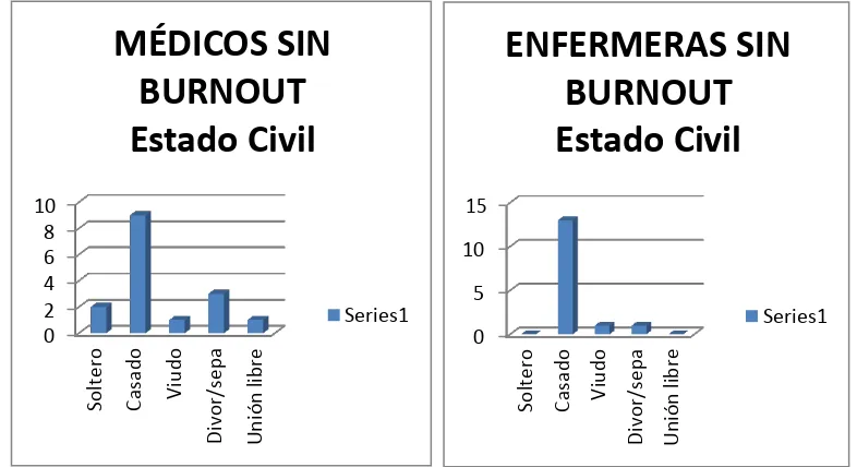 Tabla 5.5. Resultados socio-demográficos y laborales globales de los médicos y enfermeras sin Síndrome de Burnout