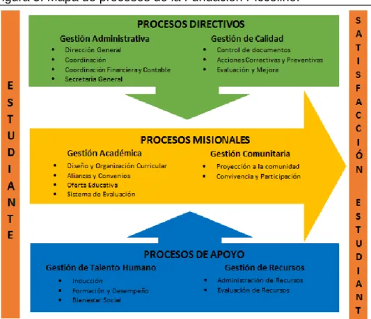 Figura 5. Mapa de procesos de la Fundación Piccolino. 