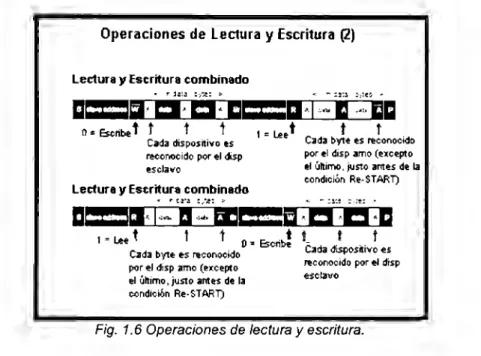 Fig.  1.6 Operaciones de  lectura  y  escritura. 