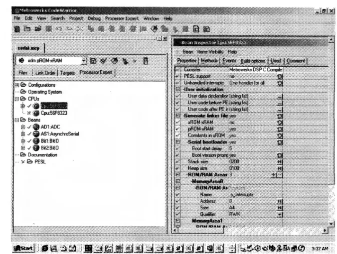 Figura 3.2.6 Configuraciones de parametros 