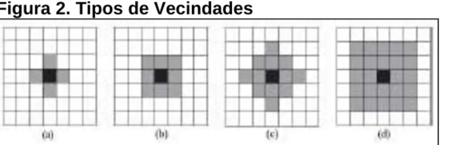 Figura 2. Tipos de Vecindades   