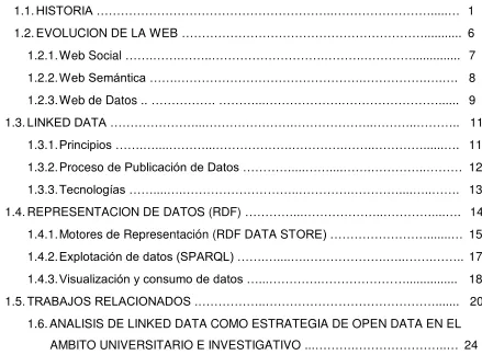 TABLA DE CONTENIDO