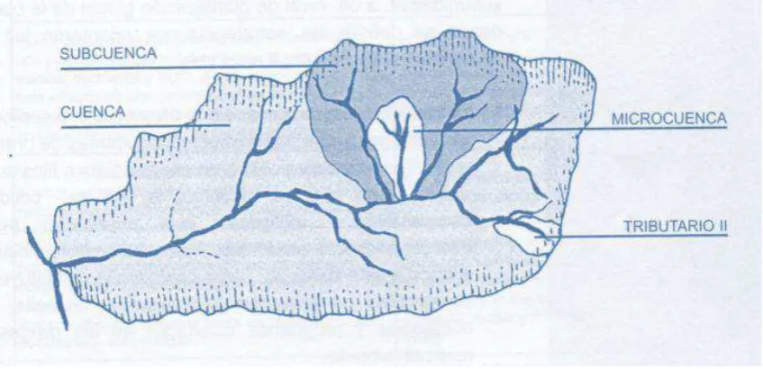 Figura 1: División de una Cuenca Hidrográfica 