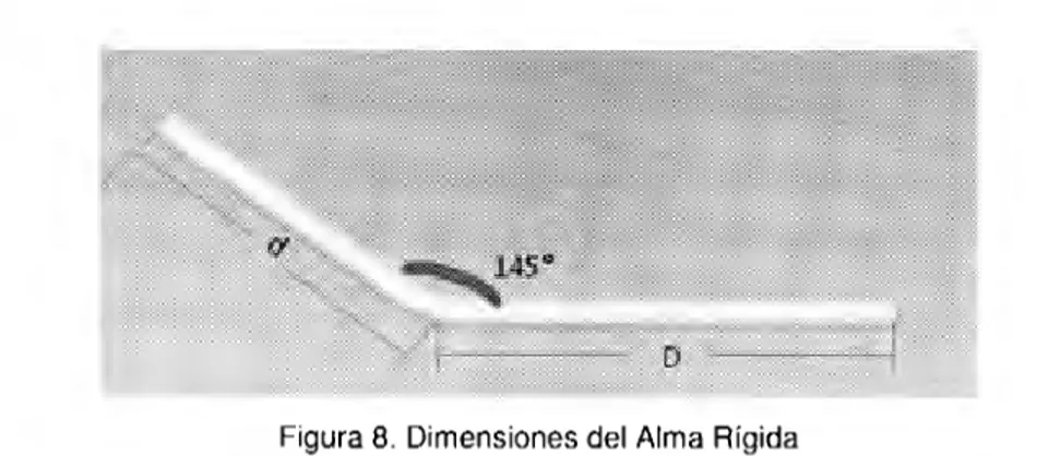 Figura 8.  Dimensiones del  Alma  Rígida 