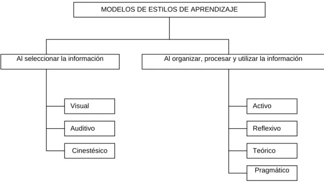 Figura 1. Modelos de estilos de aprendizaje  