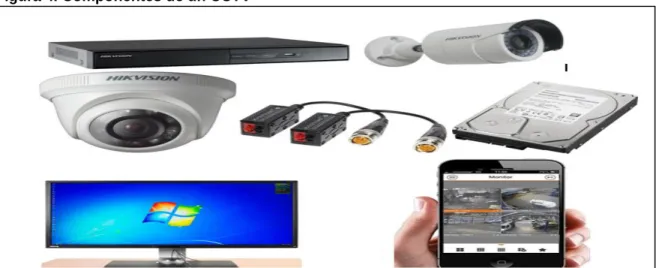 Figura 4. Componentes de un CCTV 