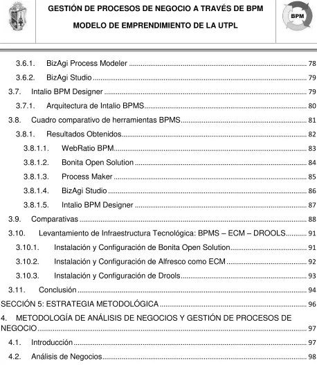 Cuadro comparativo de herramientas BPMS .................................................................