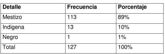 Cuadro 4: Etnicidad 