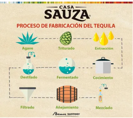 Figura 14. Proceso de fabricación del Tequila 