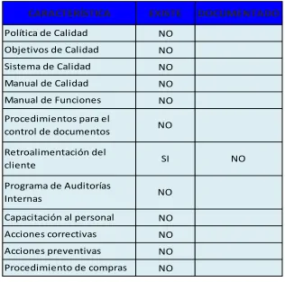 CUADRO Nº 2: Diagnostico actual. 