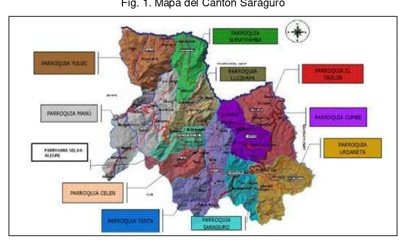 Fig. 1. Mapa del Cantón Saraguro