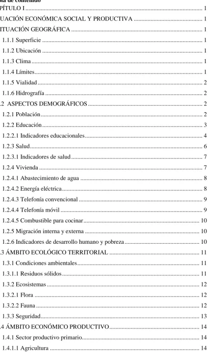 Tabla de contenido CAPÍTULO I ...................................................................................................................