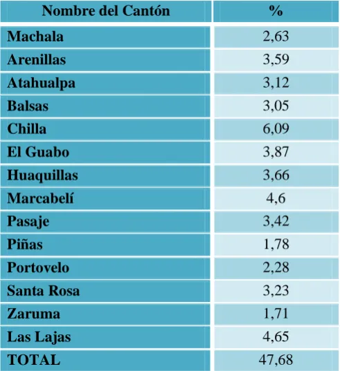 Tabla 6. Sector de la educación 