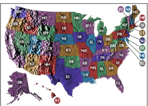 Figura 2.1: Mapa de Estados Unidos  
