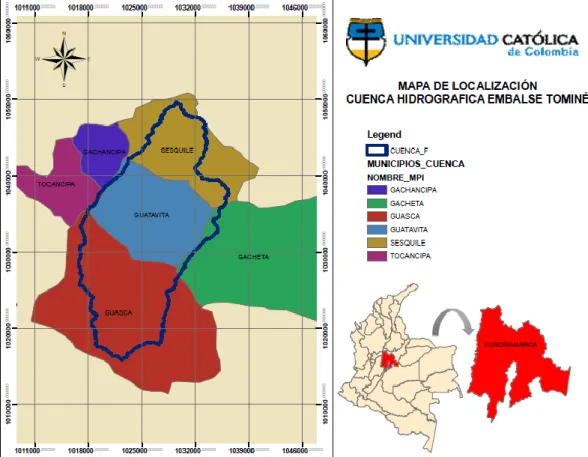 Figura 2-3 Localización de la cuenca en estudio. 