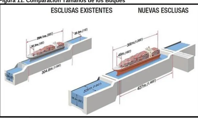 Figura 11. Comparación Tamaños de los Buques 