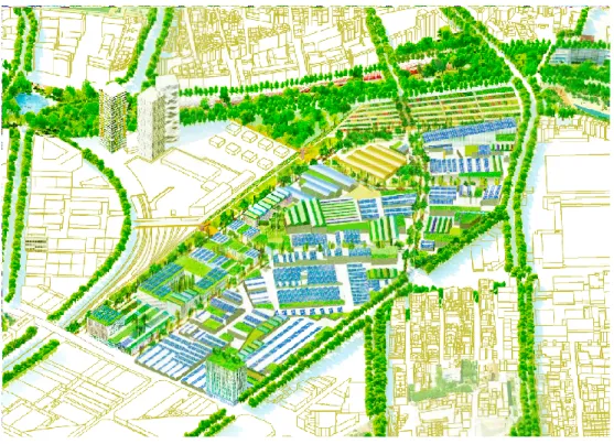Figura  2:  La  nueva  fábrica  urbana  “el  eco-  parque  industrial  de  Torrent  estadella,  Barcelona./  Fuente: 