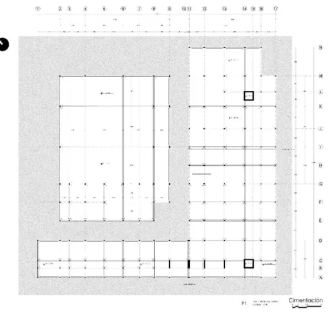 Fig. 7. Cimentación   Elaboración propia. 2017, CC BY-ND 