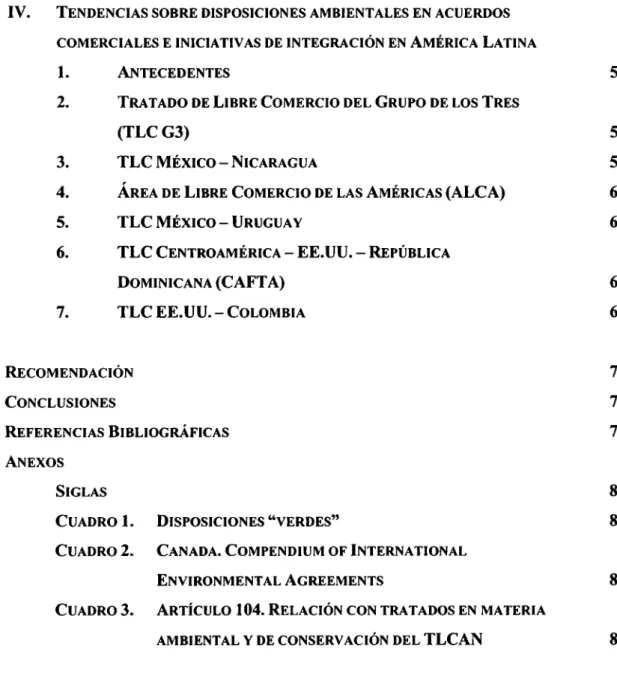 CUADRO  l.  DISPOSICIONES "VERDES" 