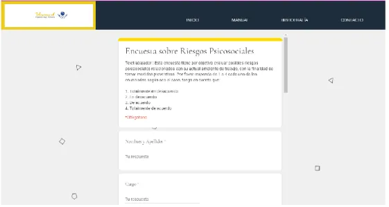 Figura 17. Ingreso a teletrabajador para responder encuesta  (Fuente: Propia) 