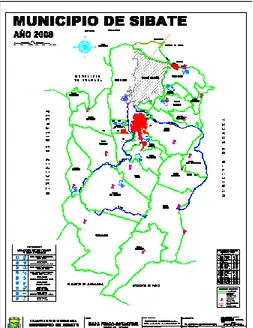 Figura  6.  Mapa  de  Sibaté  Cundinamarca,  Fuente  Alcaldía  Municipal  de  Sibaté Cundinamarca (2012)