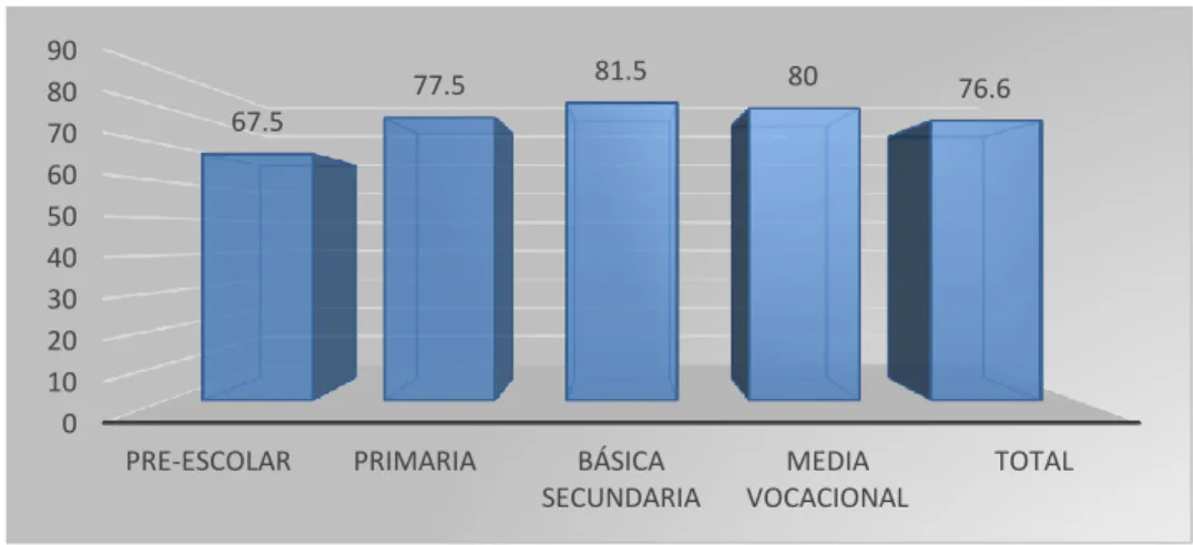 Figura 7. Porcentaje de coherencia según nivel de formación 