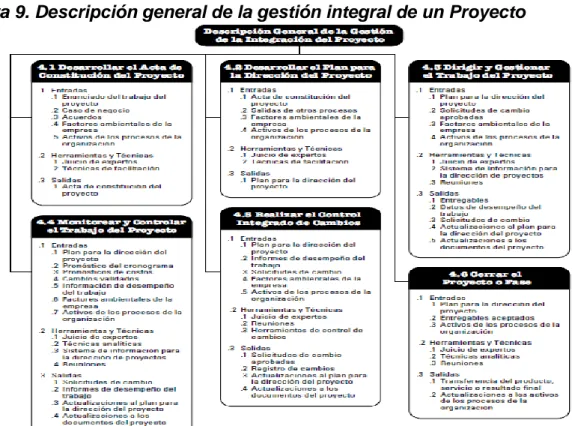 Figura 9. Descripción general de la gestión integral de un Proyecto 