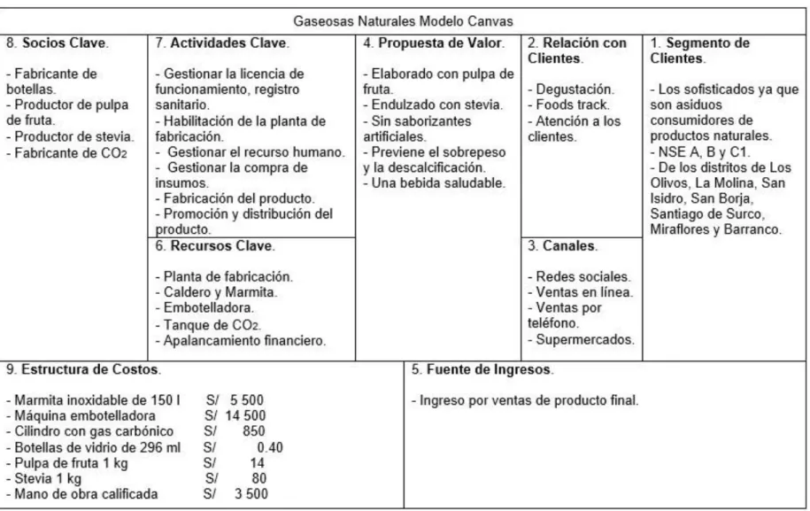 Figura 3.Canvas de Naure G 